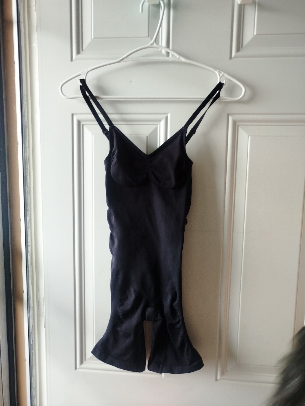 Black Women's Shapewear Bodysuit with Adjustable Straps